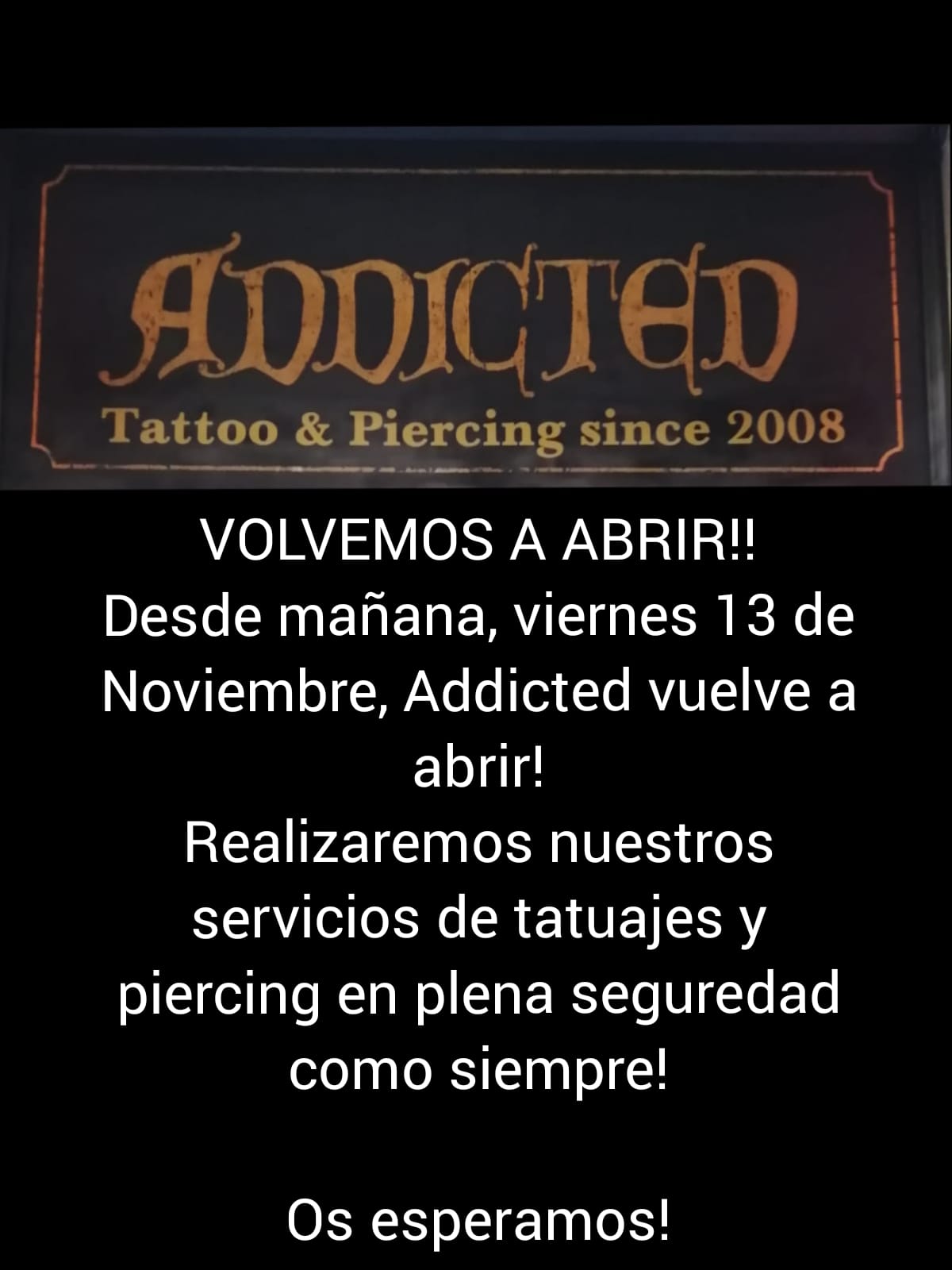 Addicted Tattoo reopens its doors!